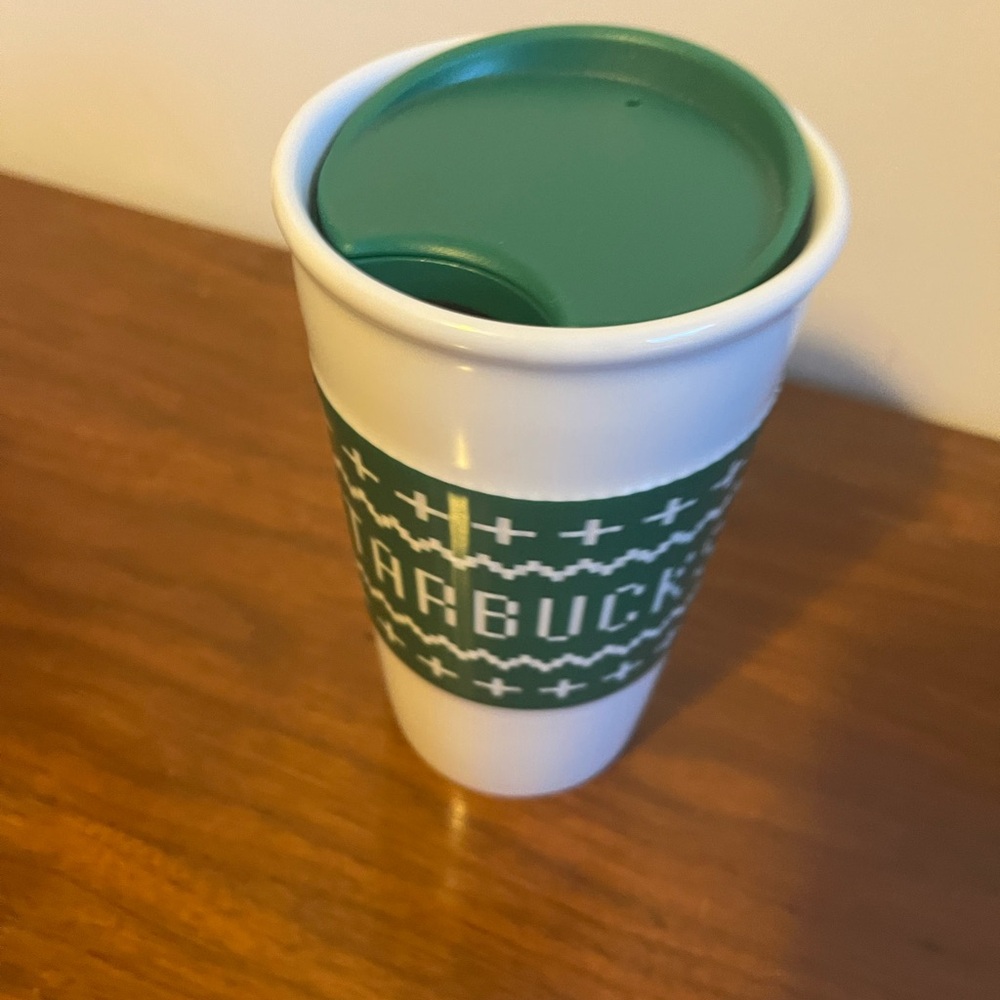 Starbucks 2016 Festive Green and White Tumbler